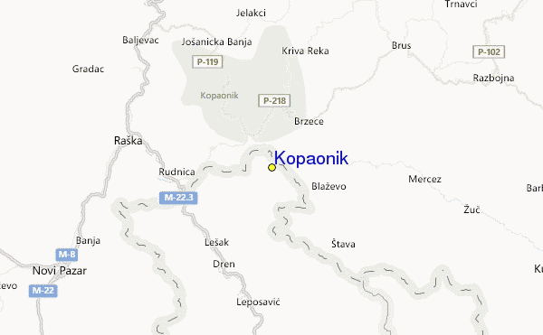 Kopaonik Location Map