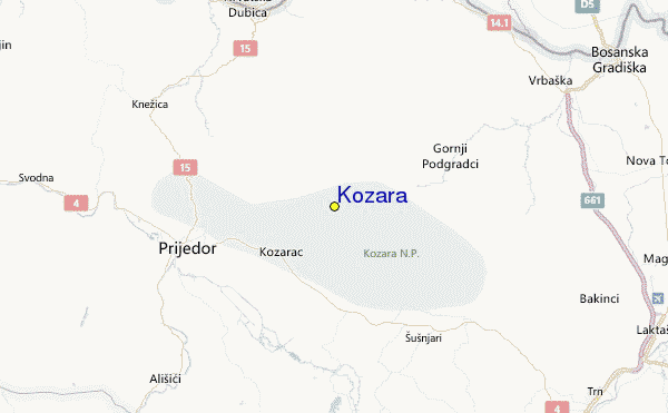 Kozara Location Map