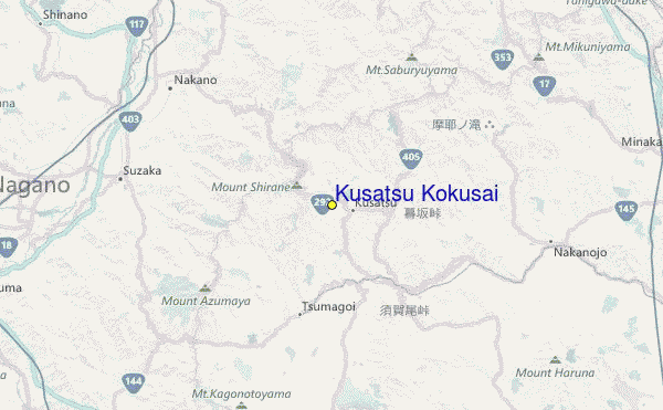 Kusatsu Kokusai Location Map