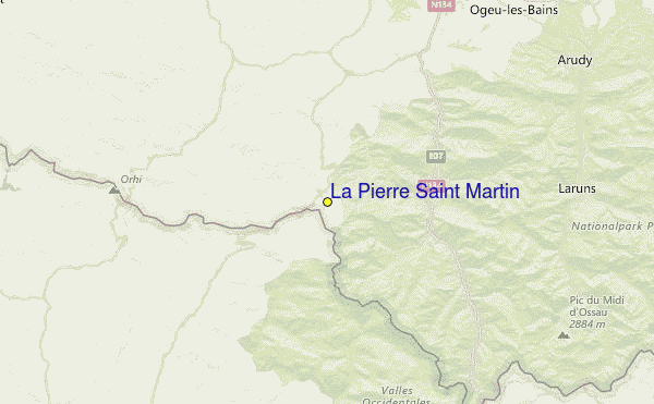 La Pierre Saint Martin Location Map