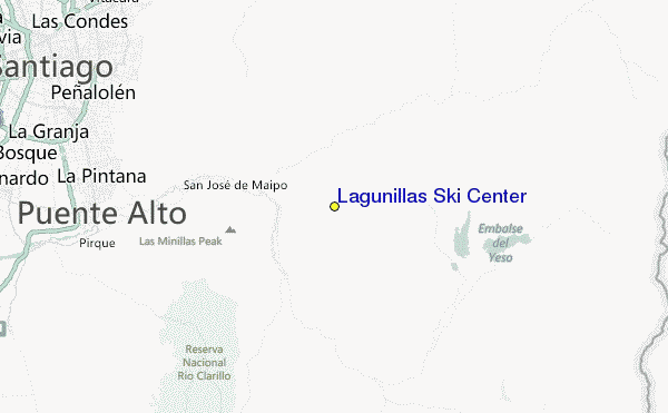Lagunillas Ski Center Location Map