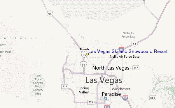 Las Vegas Ski and Snowboard Resort Location Map
