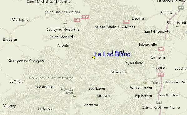 Le Lac Blanc Location Map