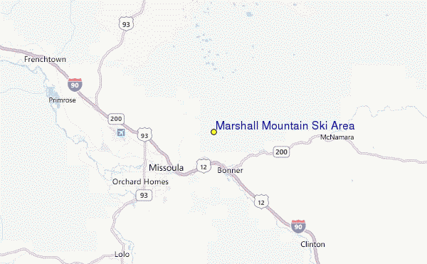 Marshall Mountain Ski Area Location Map