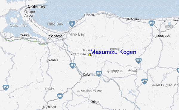 Masumizu Kogen Location Map
