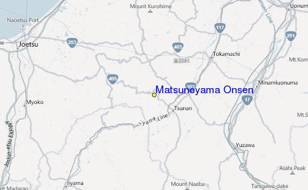 Matsunoyama Onsen Location Map