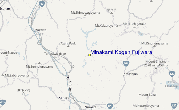Minakami Kogen Fujiwara Location Map