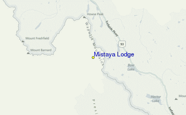 Mistaya Lodge Location Map