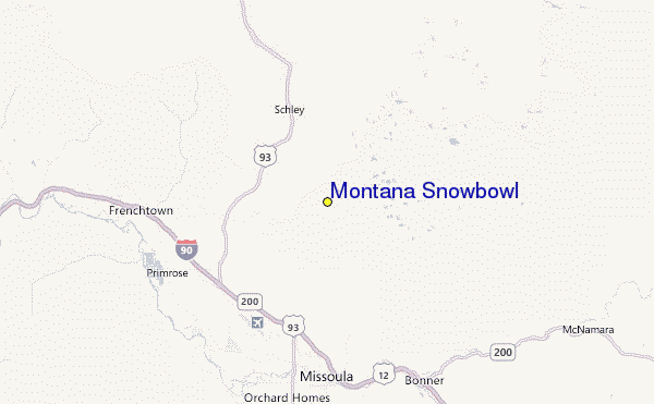 Montana Snowbowl Location Map