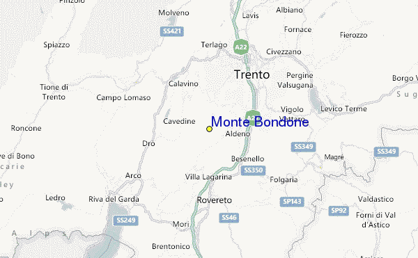 Monte Bondone Location Map