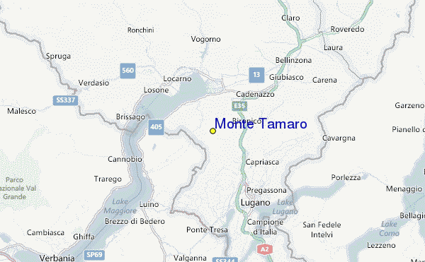 Monte Tamaro Location Map