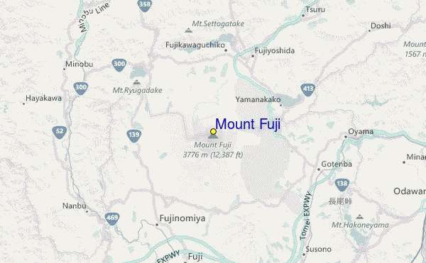 Mount Fuji Location Map