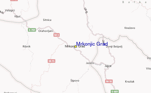 Mrkonjic Grad Location Map