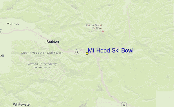 Mt Hood Ski Bowl Location Map