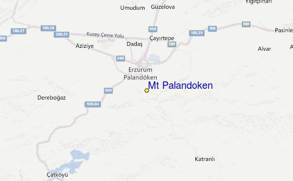 Mt Palandöken Location Map