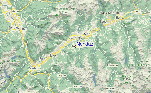 Nendaz Location Map