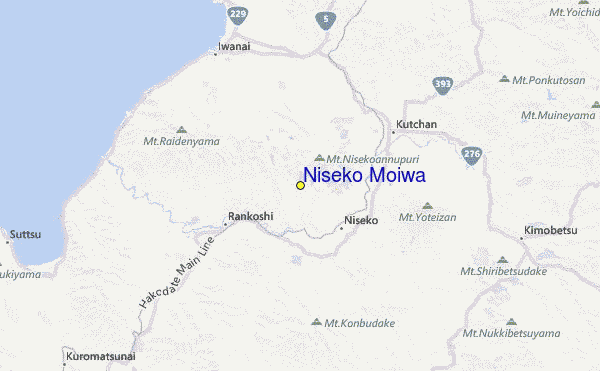 Niseko Moiwa Location Map