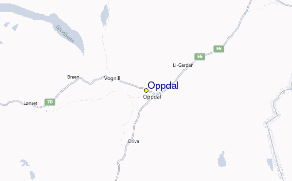 Oppdal Location Map