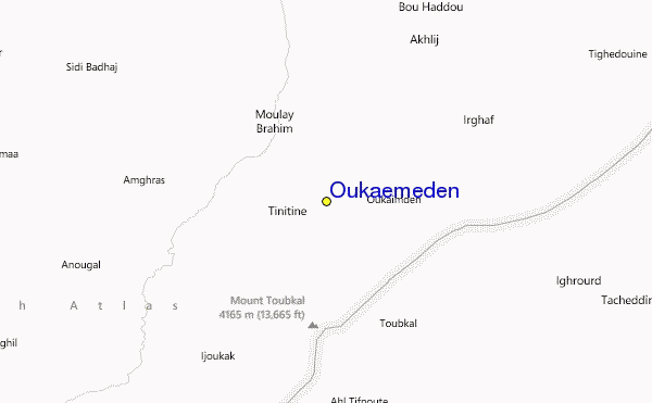 Oukaïmeden Location Map