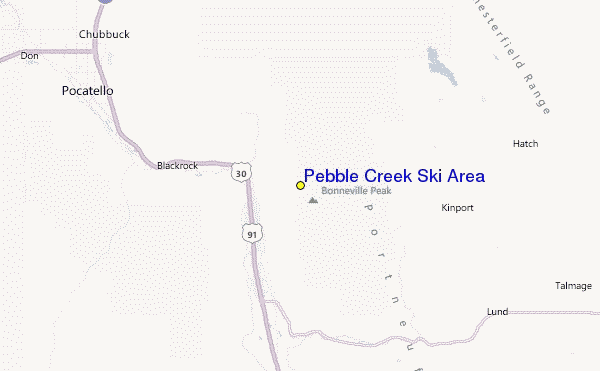 Pebble Creek Ski Area Location Map