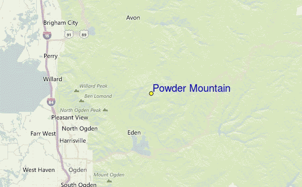 Powder Mountain Location Map