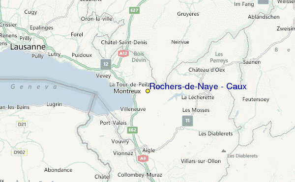 Rochers-de-Naye - Caux Location Map