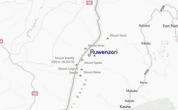 Ruwenzori Location Map