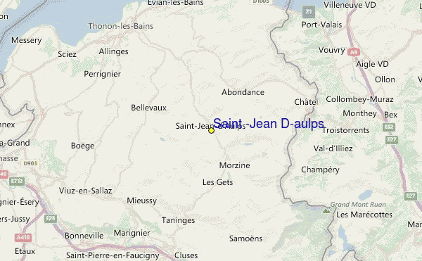 Saint -Jean D'aulps Location Map