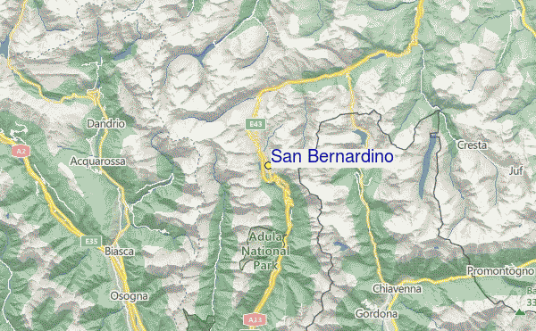 San Bernardino Location Map