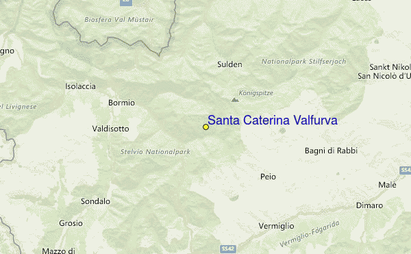 Santa Caterina Valfurva Location Map