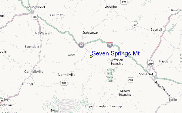Seven Springs Mt Location Map