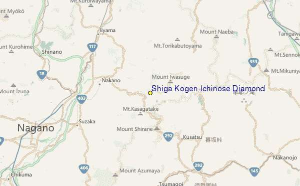 Shiga Kogen-Ichinose Diamond Location Map