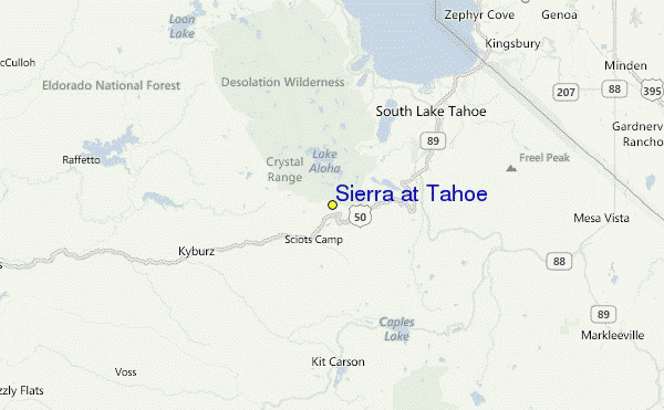 Sierra at Tahoe Location Map