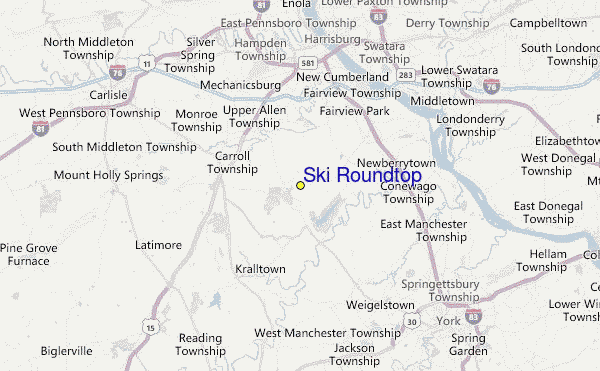 Ski Roundtop Location Map