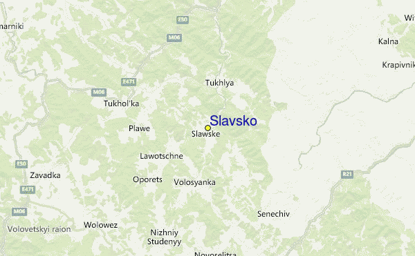 Slavsko Location Map