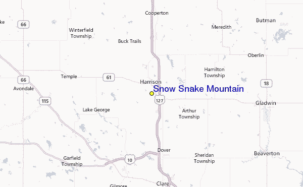 Snow Snake Mountain Location Map