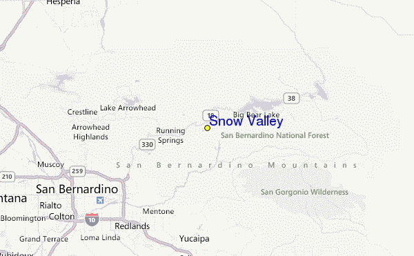 Snow Valley Location Map
