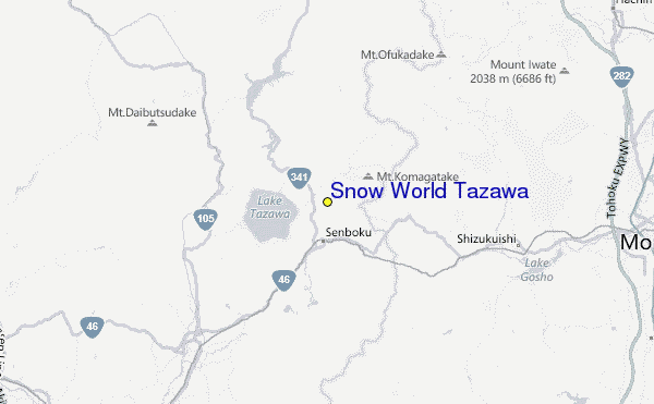 Snow World Tazawa Location Map