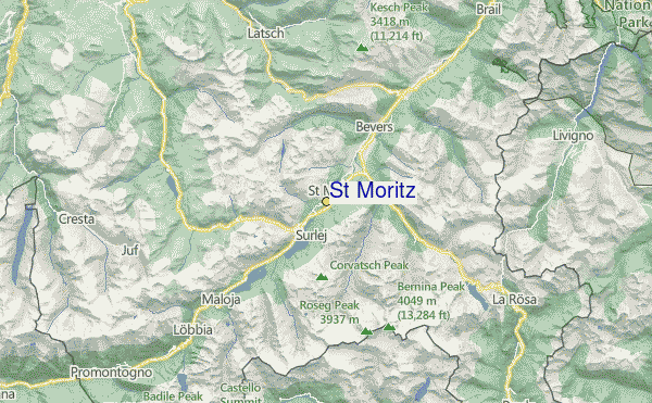 St Moritz Location Map