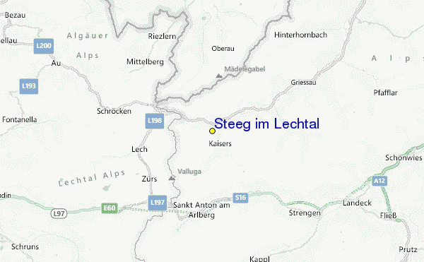 Steeg im Lechtal Location Map