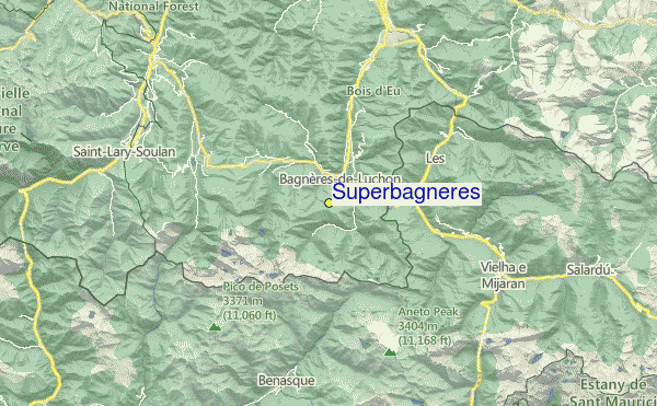 Superbagneres Location Map