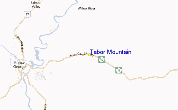 Tabor Mountain Location Map