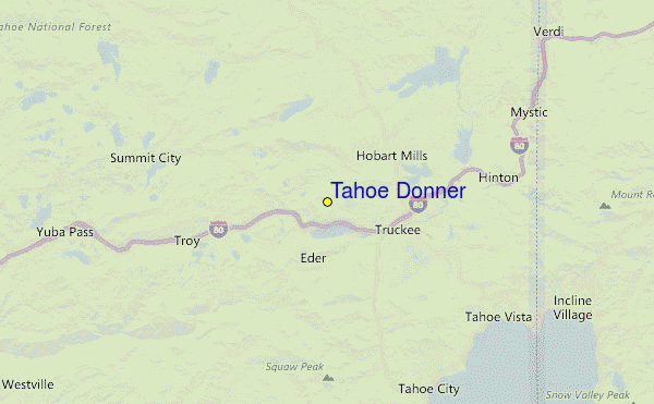 Tahoe Donner Location Map