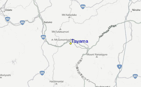 Tayama Location Map