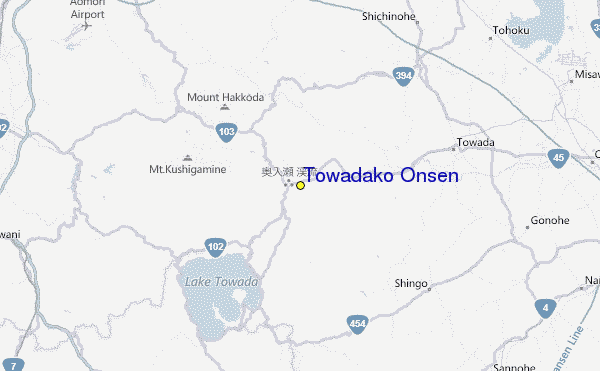 Towadako Onsen Location Map