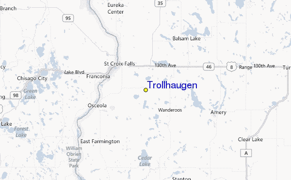 Trollhaugen Location Map