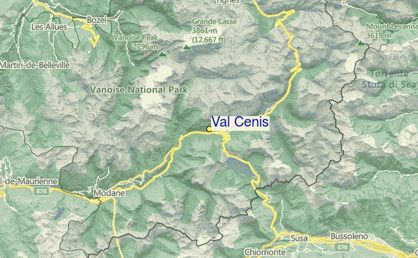 Val Cenis Location Map