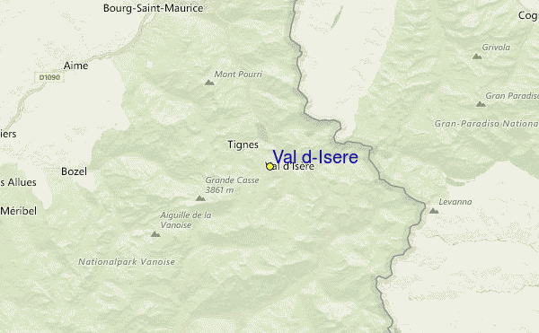 Val d'Isere Location Map