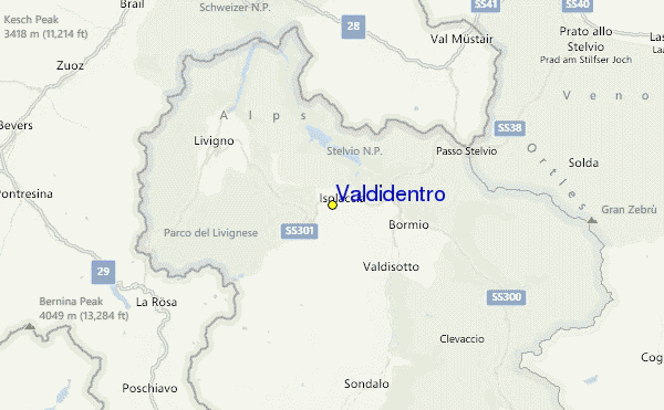 Valdidentro Location Map