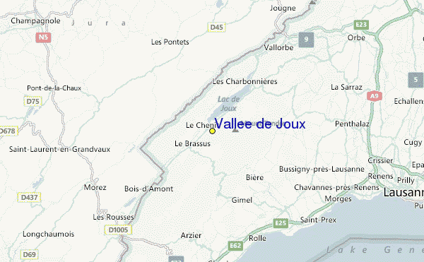 Vallée de Joux Location Map